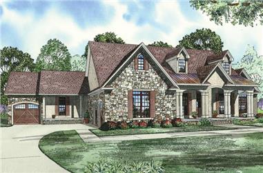 5-Bedroom, 2768 Sq Ft Country Home Plan - 153-1950 - Main Exterior