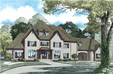 4-Bedroom, 6674 Sq Ft Luxury House Plan - 153-1975 - Front Exterior