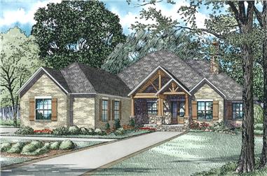 3-Bedroom, 3307 Sq Ft Rustic Ranch House Plan - 153-1978 - Front Exterior