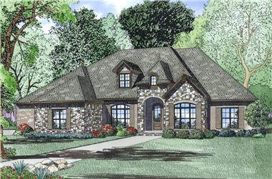 4-Bedroom, 3415 Sq Ft French Home - Plan #153-1988 - Main Exterior