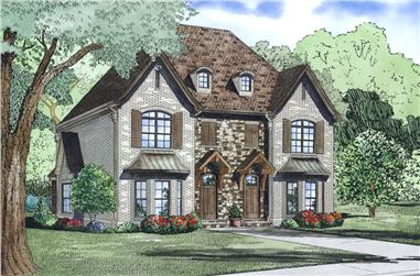 2-Bedroom, 1602 Sq Ft Multi-Unit House Plan - 153-1999 - Front Exterior