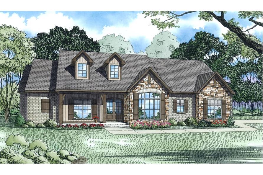 Front View of this 3-Bedroom, 2401 Sq Ft Plan - 153-2013