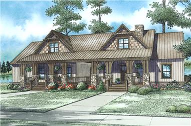 6-Bedroom, 2758 Sq Ft Multi-Unit House Plan - 153-2016 - Front Exterior