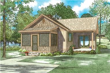 2-Bedroom, 859 Sq Ft Cottage House Plan - 153-2046 - Front Exterior