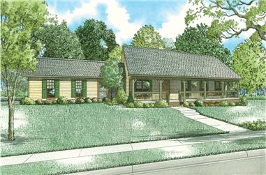 3-Bedroom, 1800 Sq Ft Country Home Plan - 153-2054 - Main Exterior