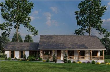 3-Bedroom, 1800 Sq Ft Country Home Plan - 153-2054 - Main Exterior