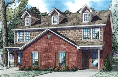 3-Bedroom, 1500 Sq Ft Colonial Multi-Family Home -Plan #153-2087 