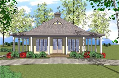 2-Bedroom, 1225 Sq Ft Southern House Plan - 155-1006 - Front Exterior
