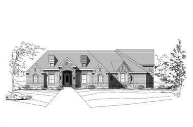 3-Bedroom, 3092 Sq Ft Ranch House Plan - 156-1001 - Front Exterior