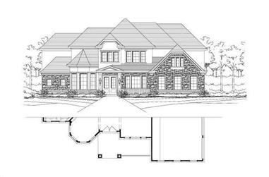 5-Bedroom, 4398 Sq Ft Luxury Home Plan - 156-1017 - Main Exterior