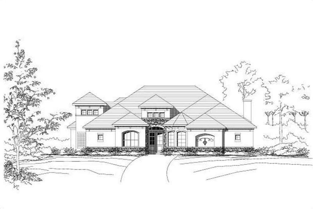 Front elevation of Ranch home (ThePlanCollection: House Plan #156-1025)