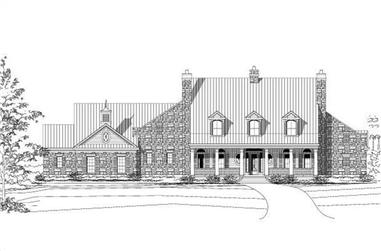 4-Bedroom, 5047 Sq Ft Country Home Plan - 156-1028 - Main Exterior