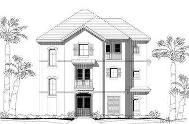4-Bedroom, 2791 Sq Ft Coastal Home Plan - 156-1062 - Main Exterior