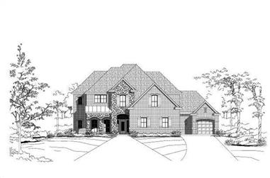 4-Bedroom, 4515 Sq Ft Country Home Plan - 156-1072 - Main Exterior
