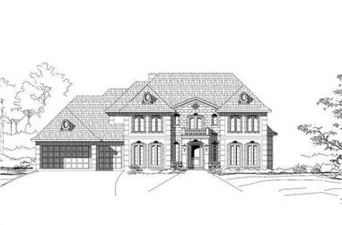4-Bedroom, 4027 Sq Ft Luxury House Plan - 156-1096 - Front Exterior