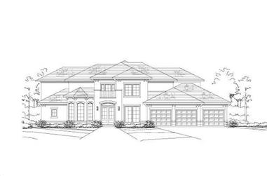 4-Bedroom, 4159 Sq Ft Mediterranean Home Plan - 156-1097 - Main Exterior