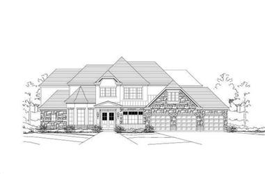 4-Bedroom, 4159 Sq Ft Luxury Home Plan - 156-1098 - Main Exterior