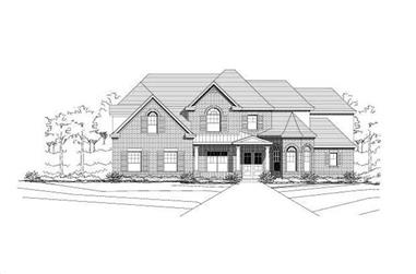 5-Bedroom, 4439 Sq Ft Luxury Home Plan - 156-1100 - Main Exterior