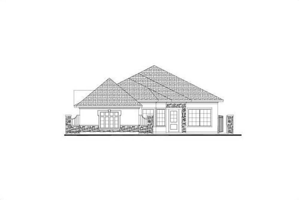 Front elevation of Tuscan home (ThePlanCollection: House Plan #156-1113)