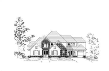 5-Bedroom, 5621 Sq Ft Luxury House Plan - 156-1118 - Front Exterior