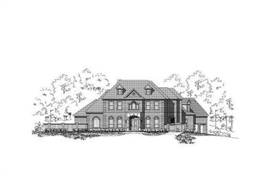 4-Bedroom, 6463 Sq Ft Luxury House Plan - 156-1122 - Front Exterior