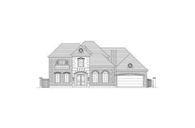 4-Bedroom, 4575 Sq Ft French House Plan - 156-1127 - Front Exterior