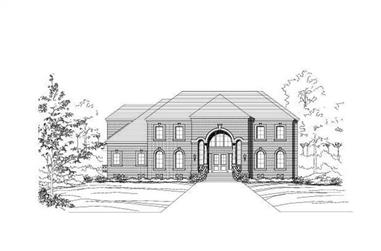 5-Bedroom, 7425 Sq Ft Luxury House Plan - 156-1134 - Front Exterior