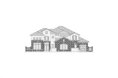 4-Bedroom, 6017 Sq Ft Tuscan House Plan - 156-1148 - Front Exterior