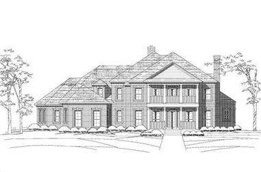 4-Bedroom, 4428 Sq Ft Colonial House Plan - 156-1158 - Front Exterior