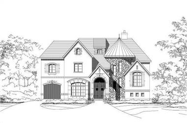 5-Bedroom, 6438 Sq Ft Spanish House Plan - 156-1171 - Front Exterior