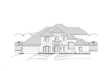 4-Bedroom, 4454 Sq Ft Mediterranean Home Plan - 156-1184 - Main Exterior