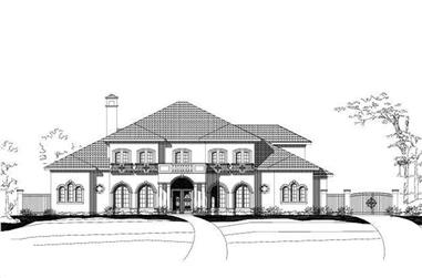 5-Bedroom, 5673 Sq Ft Luxury House Plan - 156-1199 - Front Exterior