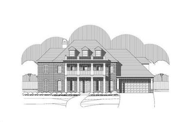5-Bedroom, 5026 Sq Ft Colonial Home Plan - 156-1200 - Main Exterior