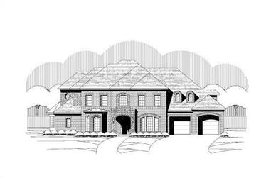 4-Bedroom, 4605 Sq Ft Luxury House Plan - 156-1230 - Front Exterior
