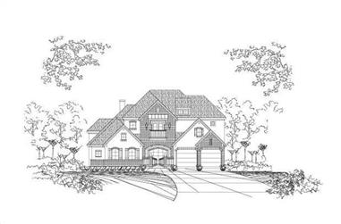 5-Bedroom, 4743 Sq Ft Country House Plan - 156-1231 - Front Exterior