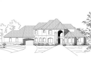 4-Bedroom, 3854 Sq Ft Luxury House Plan - 156-1243 - Front Exterior