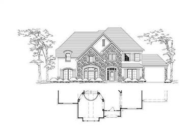 5-Bedroom, 4504 Sq Ft Country House Plan - 156-1258 - Front Exterior