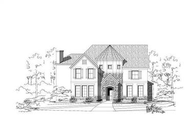 4-Bedroom, 4526 Sq Ft Luxury House Plan - 156-1260 - Front Exterior