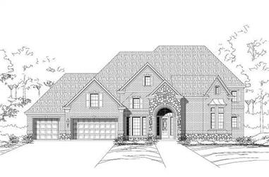 5-Bedroom, 4600 Sq Ft Luxury House Plan - 156-1261 - Front Exterior