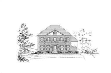 4-Bedroom, 4171 Sq Ft Colonial House Plan - 156-1307 - Front Exterior