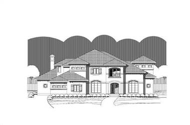 4-Bedroom, 6272 Sq Ft Luxury House Plan - 156-1313 - Front Exterior