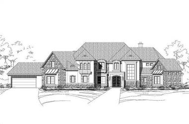 4-Bedroom, 5860 Sq Ft Country House Plan - 156-1316 - Front Exterior