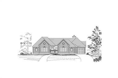 3-Bedroom, 3940 Sq Ft Luxury House Plan - 156-1318 - Front Exterior