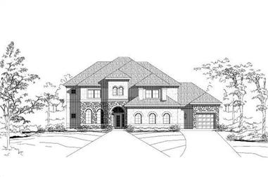 5-Bedroom, 4680 Sq Ft Tuscan Home Plan - 156-1321 - Main Exterior