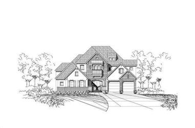 4-Bedroom, 4458 Sq Ft Country Home Plan - 156-1325 - Main Exterior
