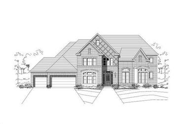 5-Bedroom, 5351 Sq Ft Luxury House Plan - 156-1341 - Front Exterior