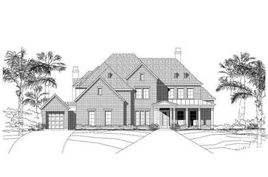 5-Bedroom, 4932 Sq Ft Luxury House Plan - 156-1342 - Front Exterior