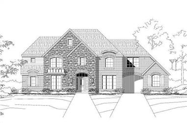 5-Bedroom, 4081 Sq Ft Luxury Home Plan - 156-1350 - Main Exterior