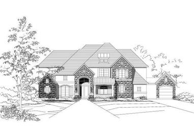 4-Bedroom, 5449 Sq Ft Country Home Plan - 156-1352 - Main Exterior