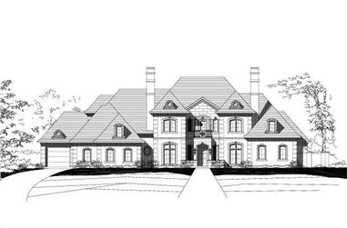 5-Bedroom, 5467 Sq Ft French House Plan - 156-1353 - Front Exterior